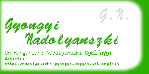 gyongyi nadolyanszki business card